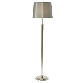 Barcelona Brushed Steel Lamp with Platinum Shade   Floor Lamp