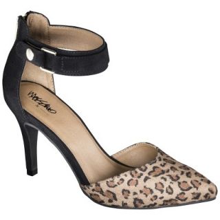 Womens Mossimo Gail Ankle Strap Open Pump   Leopard 9