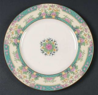Lenox China Monticello (Older Green) Salad Plate, Fine China Dinnerware   Teal B