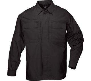 Mens 5.11 Tactical Long Sleeve TDU Shirt   Ripstop   Black BDUs
