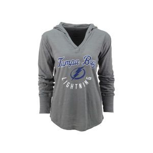 Tampa Bay Lightning NHL Womens Long Sleeve Color Script Hooded T Shirt