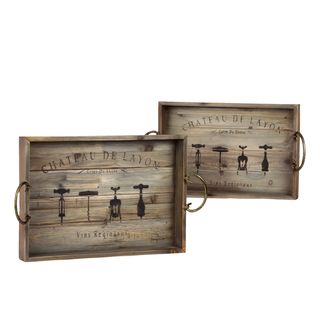 Wooden Trays (set Of 2)