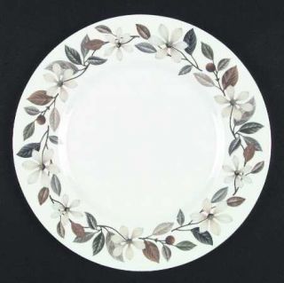 Wedgwood Beaconsfield Dinner Plate, Fine China Dinnerware   Cream Flowers,Gray/