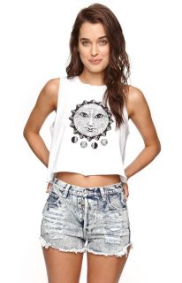 Womens La Hearts Tees & Tanks   La Hearts Solar Empire Crop Muscle T Shirt