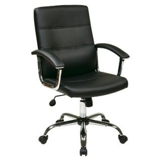 Task Chair Office Star Leather Task Chair   Black