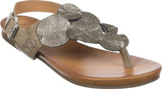 Womens Naya Crawley   Mystic Grey Leather/Pewter Metal Mosaic Leather Sandals