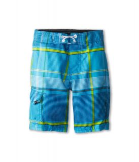ONeill Kids Santa Cruz Plaid Boardshort Boys Swimwear (Blue)
