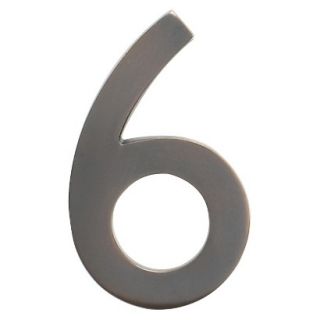 Architectural Mailbox 4 Cast Floating House Number 6 Dark Aged Copper