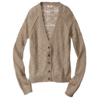 Mossimo Supply Co. Juniors Pointelle Back Cardigan   Tan L(11 13)