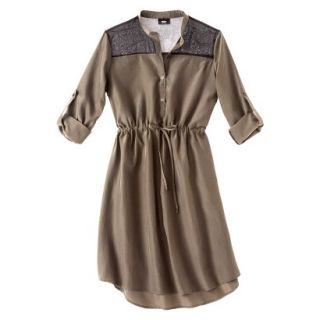 Mossimo Womens 3/4 Sleeve Shirt Dress   Timber S