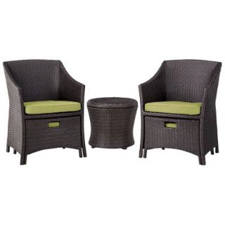 Threshold 5 Piece Lime Green Wicker Patio Furniture Set, Loft Collection
