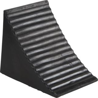 Ironton Contoured Wheel Chock   Rubber with Reinforced Nylon