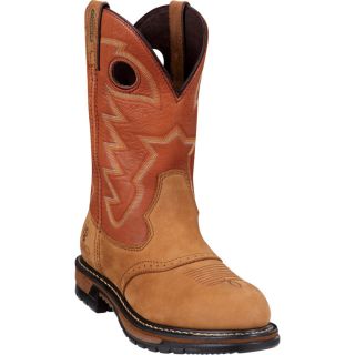 Rocky 11 Inch Branson Saddle Roper Waterproof Western Boot   Brown, Size 7 1/2,