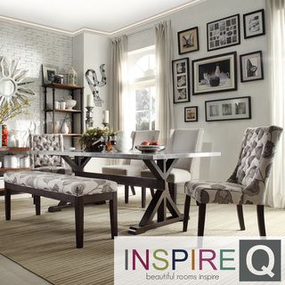 Inspire Q Trumbull Stainless Steel Dining Table