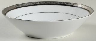 Noritake Kingswood Platinum Coupe Soup Bowl, Fine China Dinnerware   Platinum En