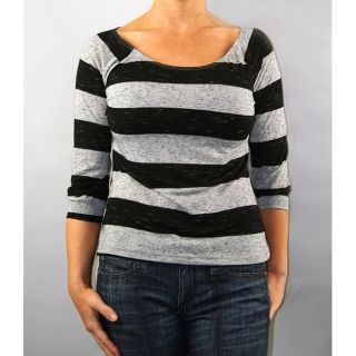 Institute Liberal Womens Striped 3/4 length Knit Top