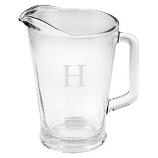 Personalized Monogram Glass Pitcher   H