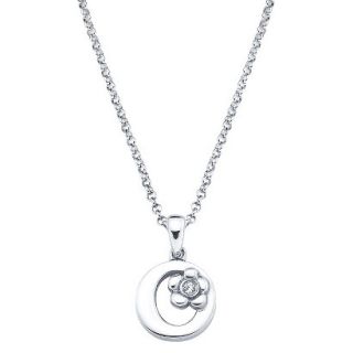 Little Diva Sterling Silver Diamond Accent Initial O Pendant Necklace   Silver