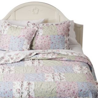 Simply Shabby Chic Ditsy Patchwork Quilt   Pink (Twin)
