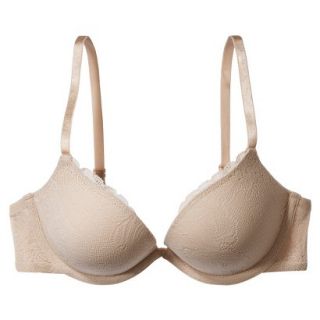 Gilligan & OMalley Womens Favorite Push Up Plunge Bra   Mochaccino Lace 38C