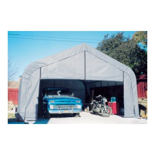 ShelterLogic Peak Style 30ft.W Garage/Storage Shelter   Gray, 20ft.L x 30ft.W x