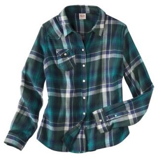 Xhilaration Juniors Flannel Shirt   Teal S(3 5)