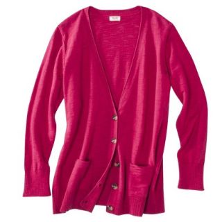 Mossimo Supply Co. Juniors Plus Size Long Sleeve Boyfriend Sweater   Red 2