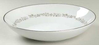 Kenmark Meadowbrook Coupe Soup Bowl, Fine China Dinnerware   Gray/Brown Flowe