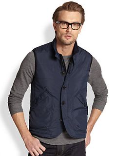 J. Lindeberg Ted Metallic Shine Vest   Navy