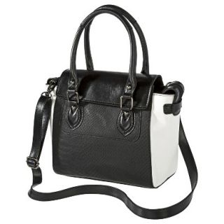 Mossimo Satchel Handbag with Removable Crossbody Strap   Black/White