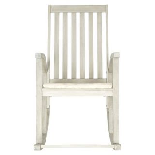 Lugano Wood Patio Rocking Chair   White