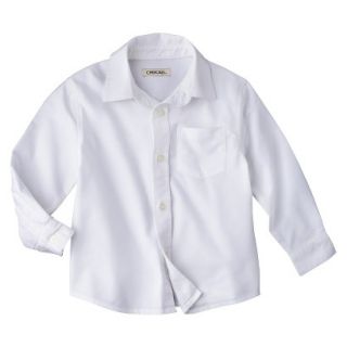Cherokee Infant Toddler Boys Long Sleeve Button Down Shirt   White 5T