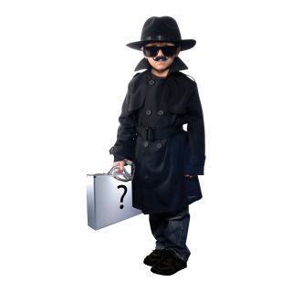 Jr. Secret Agent Child Costume, Black, Boys