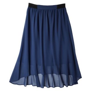 Merona Womens Chiffon Feminine Skirt   Waterloo Blue   L
