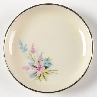 Hom Ec China Bouquet Coaster, Fine China Dinnerware   Multifloral Bouquet On Sid