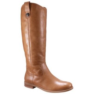 Womens Merona Kasia Leather Riding Boot   Tan 5.5 Extended Calf