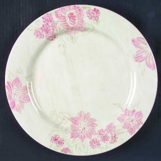 Nautica Pink Sands Dinner Plate, Fine China Dinnerware   Pink Flowers, Pink & Gr