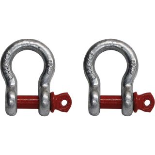 Portable Winch 5/8 Inch Shackle 2 Pack   3 1/4 Ton Capacity,