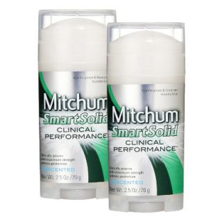 Mitchum Smart Solid Unscented Anti Perspirant & Deodorant Set   2 Pack
