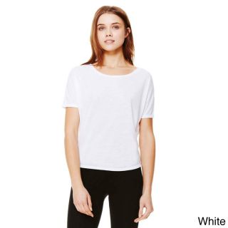 Los Angeles Pop Art Bella Womens Flowy Cutout Back T shirt White Size S (4  6)