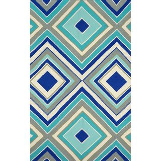 Nuloom Hand hooked Outdoor Synthetics Blue Rug (5 X 8)
