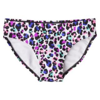 Girls Leopard Spot Hipster Bikini Swim Bottom   White XL