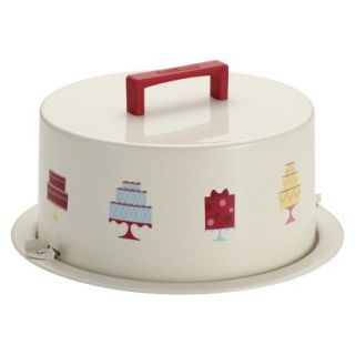 Cake Boss Serveware Metal Cake Carrier with a Mini Cakes motif