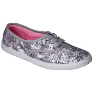 Womens Mad Love Lindy Floral Canvas Sneaker   Gray 7