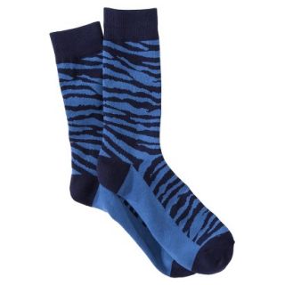Mossimo Supply Co. Mens 1pk Fashion Socks   Bue Zebra Print