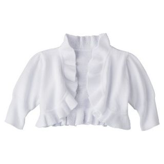 Infant Toddler Girls Quarter Sleeve Cardigan   White 12 M