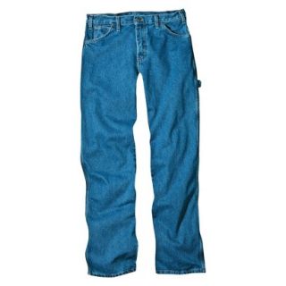 Dickies Mens Loose Fit Carpenter Jean   Stone Washed Blue 30x32