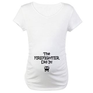  DAD FIREFIGHTER   Maternity T Shirt   w/b