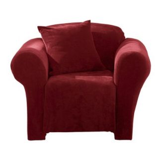 Sure Fit Stretch Pique Chair Slipcover   Garnet