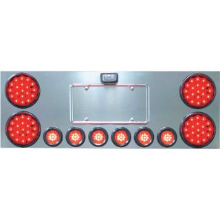 Trux Accessories Center Panel Back Plate   4 x 4 Inch LED Lights and 6 x 2 Inch
